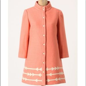 Anthropologie Lauren Moffatt Pink Coat